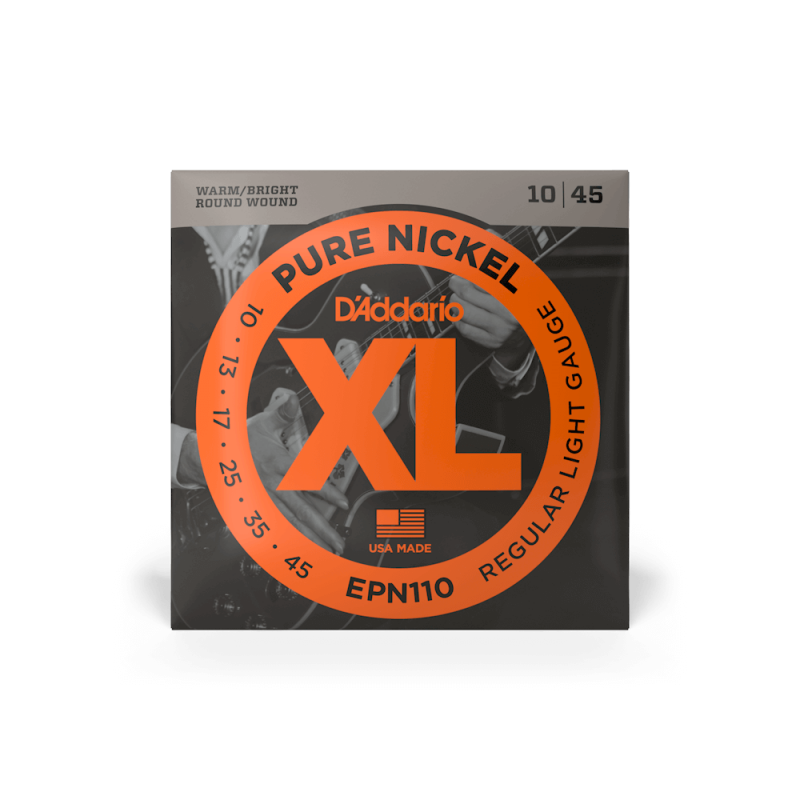 Набор струн D'ADDARIO EPN110 XL PURE NICKEL REGULAR LIGHT (10-45)